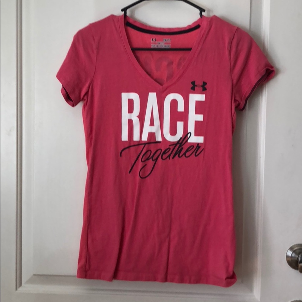 Under Armour Pink Breast Cancer Tee Shirt